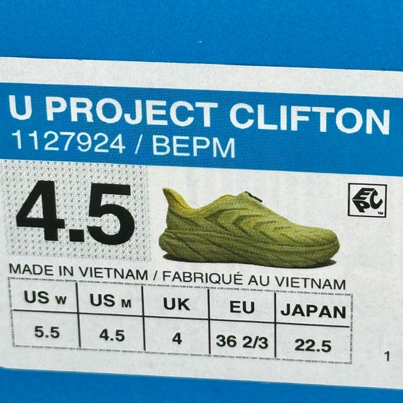 NWT Hoka Project Clifton Butterfly Evening Primrose Unisex Sneaker Shoes BEPM - Picture 7 of 16